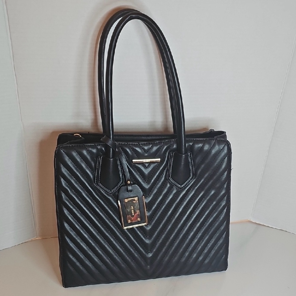 Aldo Black Chevron Shoulder Bag